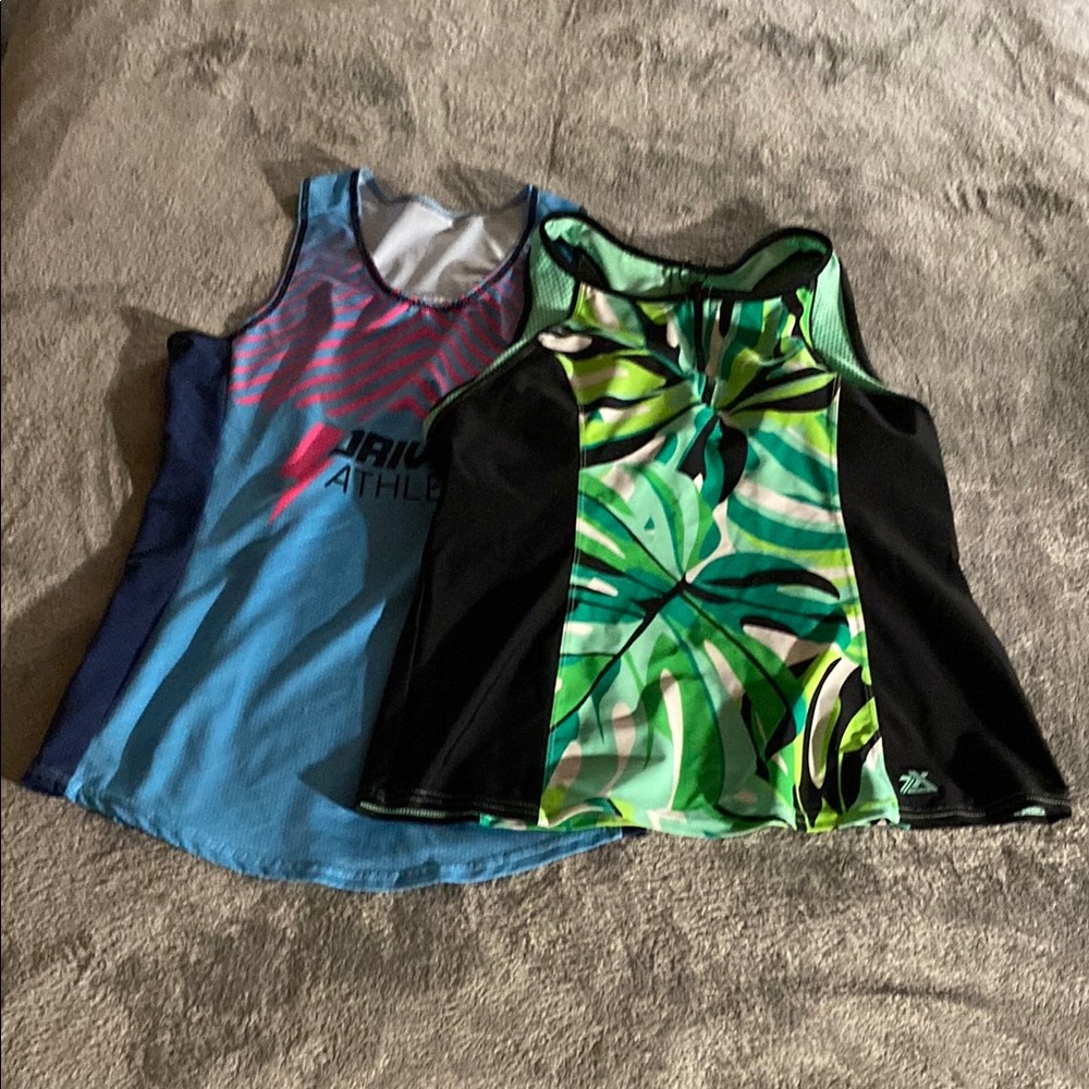 Women's Bicyclist Tank Tops Bundle - Blue and Green